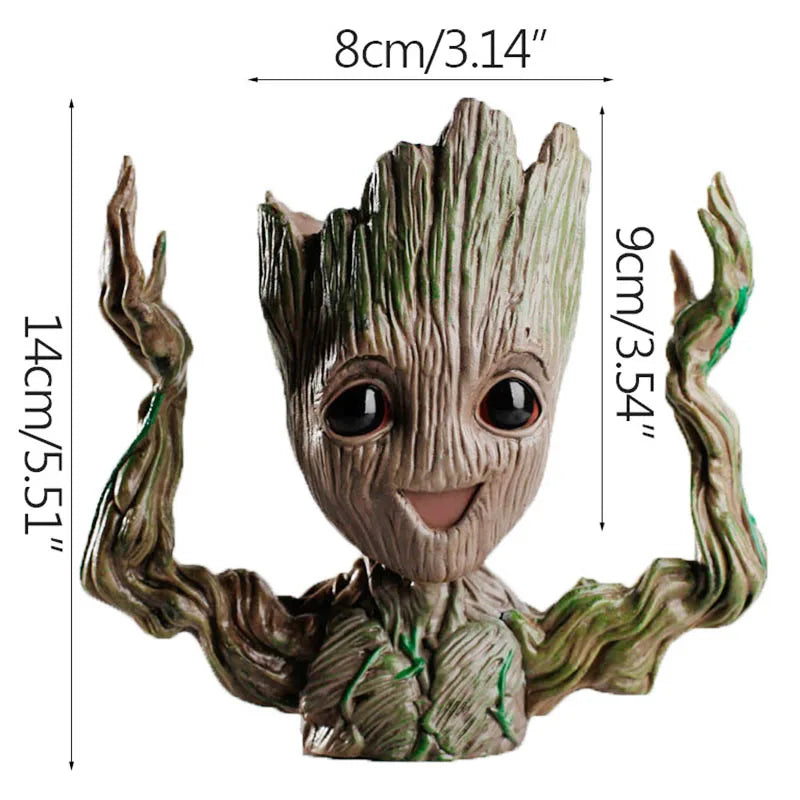Groot Flower Home Decoration Vases Multifunction Groot Flower Pot Ornaments Arrangement Action Character Figurine Pen Holder