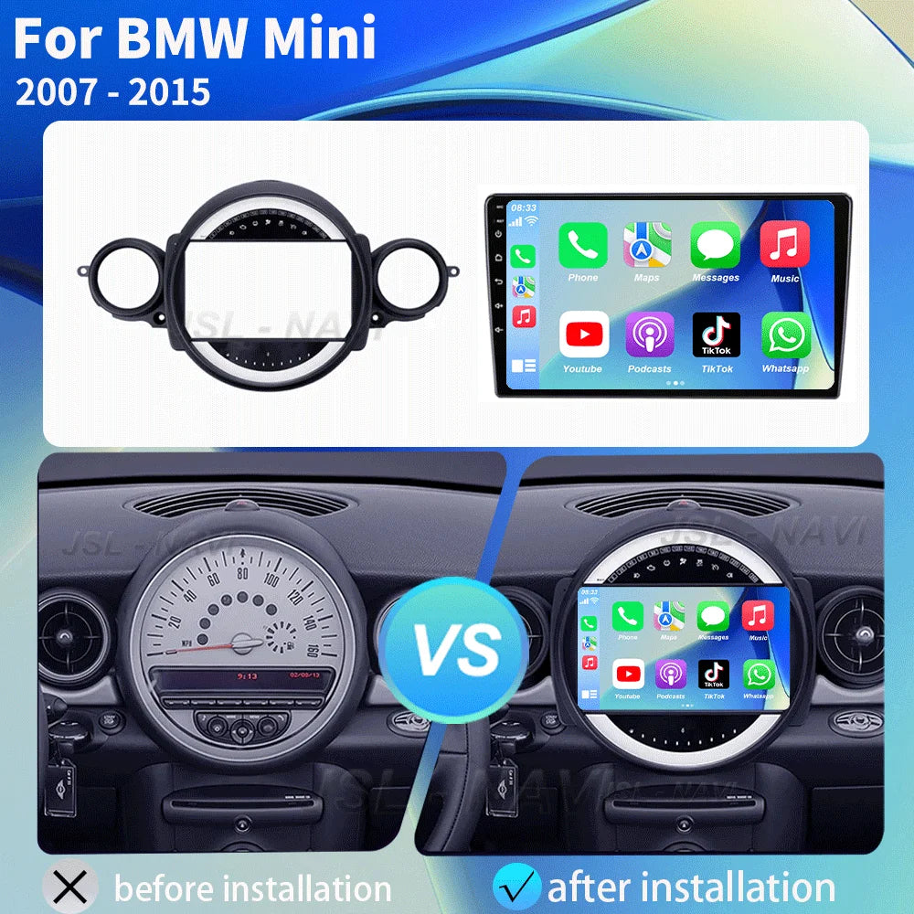 Car Radio Android 16 For BMW Mini Cooper R56 R60 R51 2006 - 2015 GPS Carplay Navigation Stereo Auto DSP BT DVD Multimedia Player
