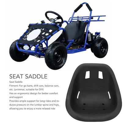 Ergonomic Seat Backrest Saddle ABS Heavy Duty Shockproof Comfortable Universal Fit for Go Kart Drift Balance Bike Modification