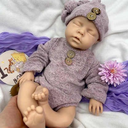 50cm Chubby Can Drink and Pee Girl/Boy Silicone Reborn Baby Realistic Full Body Fine Details Premium Doll For Collector