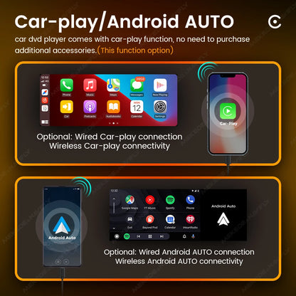 1din 6.86inch HD Touch Screen Multimedia Player Wireless For Apple Carplay Android Auto Support Bluetooth AUX Mirror Link FM SWC