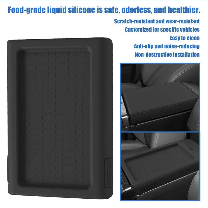 for Toyota RAV4 2026 Center Console Armrest Storage Box Anti-slip Organizer Tray Car Interior Accessories Black