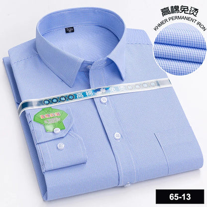Men's Long Sleeve Casual Shirts Fashion Print Cotton Standard Fit Button Pocket Soft Shirts For Man Office Business Dress New