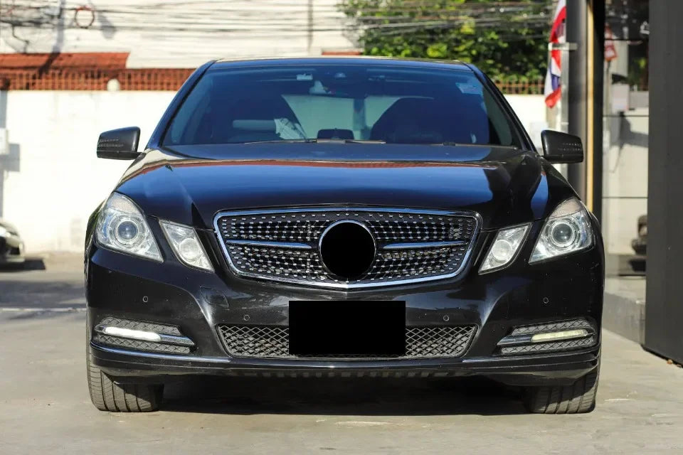 XVIP Chrome Black Diamonds Style Front Racing Grille For Mercedes Benz E-Class W212 E250 E300 E350 E500 2010-2013 Bumper Grilles