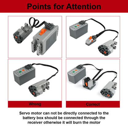 New Enhanced Servo Motor 88004 Building Block Power Functions MOC Technical Car Model Steering Kids Toys 1/2/4/10PCS