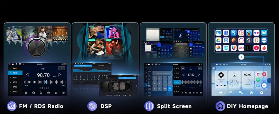 Universal 9/10 inch Android 10 2Din Car Radio Autoradio Android Car Radio GPS Central Multimedia Smart Car Stere Androidauto NEW