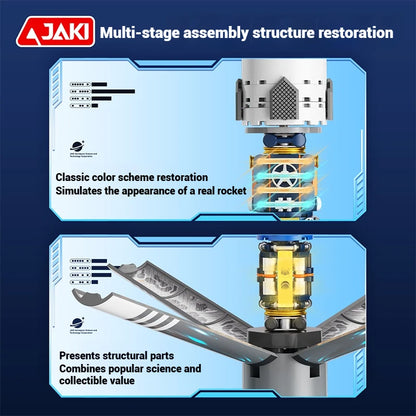 JAKI Long March 9 Space Rocket MOC Building Blocks DIY Aerospace Model STEM Educational Toy Kids Birthday Christmas Gift