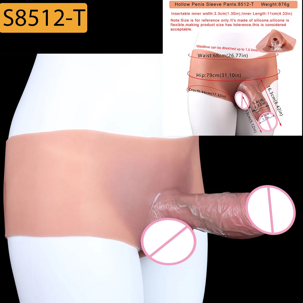 SXXY Strap-On Lifelike Penis Cover насадка на член Large Hollow DildoPants Intimate Adult Sex Toy for Couples Sex
