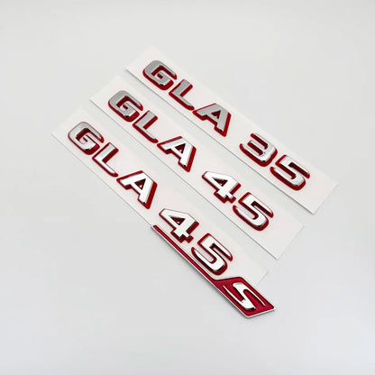 2024 New style Two tone Letters Numbers GLA35 GLA45 GLA45S Turbo 4matic+ for Car Fender Trunk Rear X156 Sticke