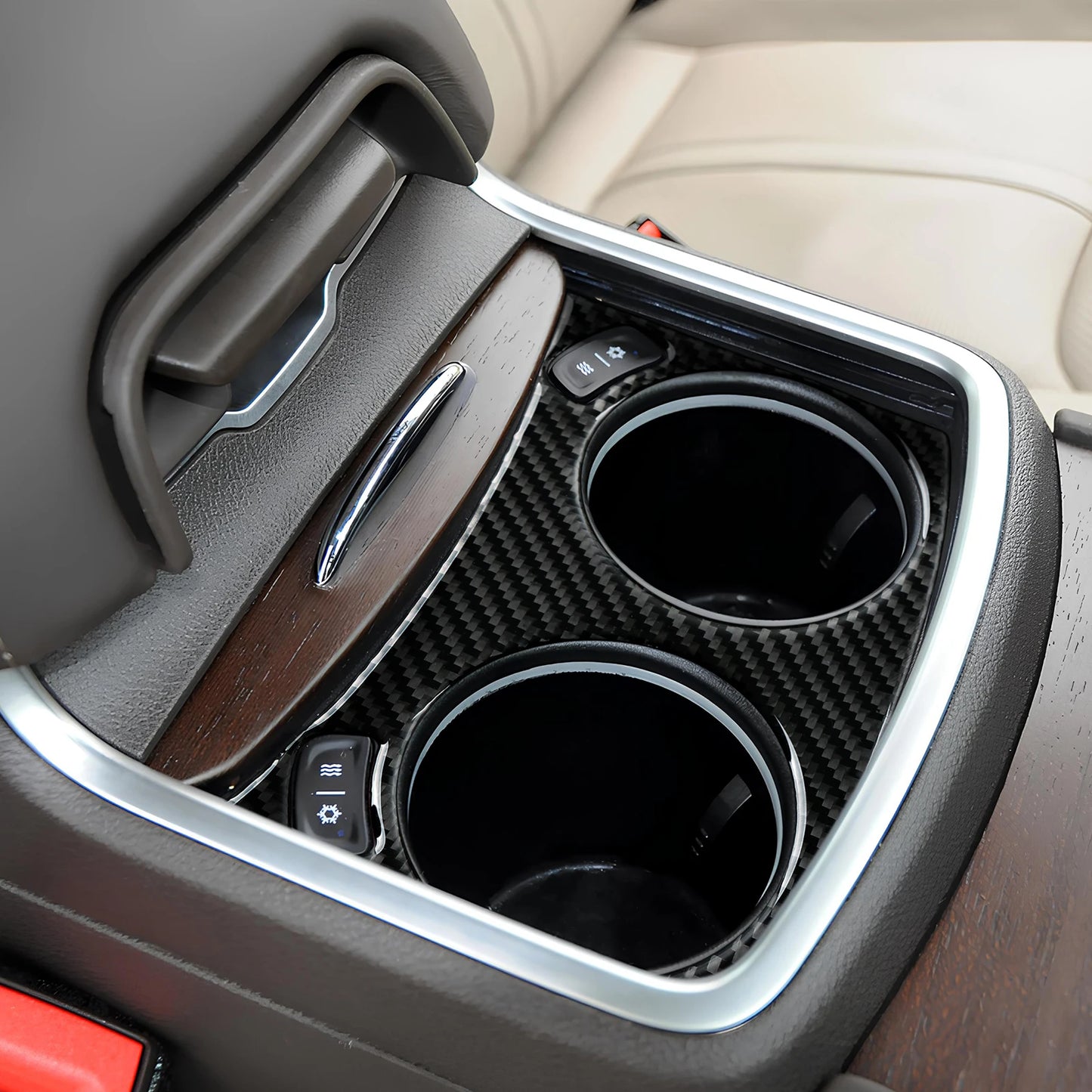 For Chrysler 300 (2011-2014) Car Center Console Gear Shift Panel Steering Wheel Cover Carbon Fiber Interior Sticker Accessories