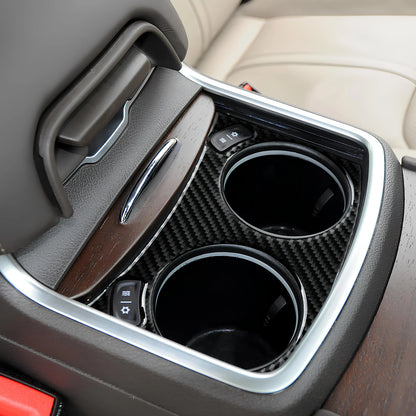 For Chrysler 300 (2011-2014) Car Center Console Gear Shift Panel Steering Wheel Cover Carbon Fiber Interior Sticker Accessories