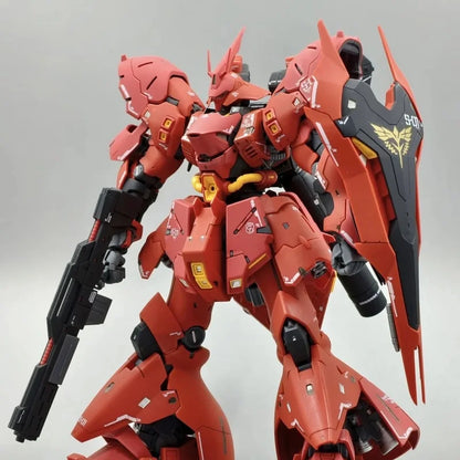 Sazabi RG 1/144 Mech Assembly Model Kit Action Figures Boy Puzzle Toys Gift Collectible Desktop Ornament Doll With Water Sticker