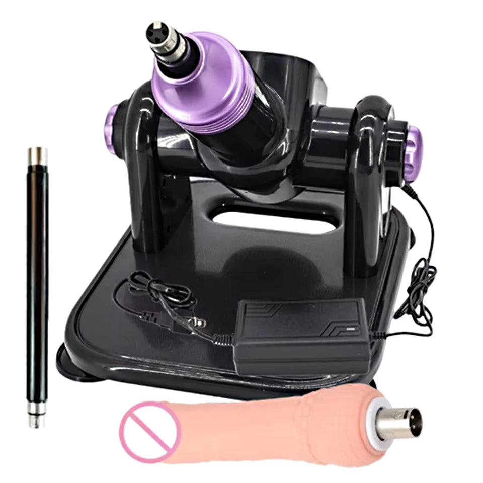 60W Automatic Sex Machine with Big Black Dildo for Women Love Machine Masturbation Pumping Gun for Couple Men Sex Toys