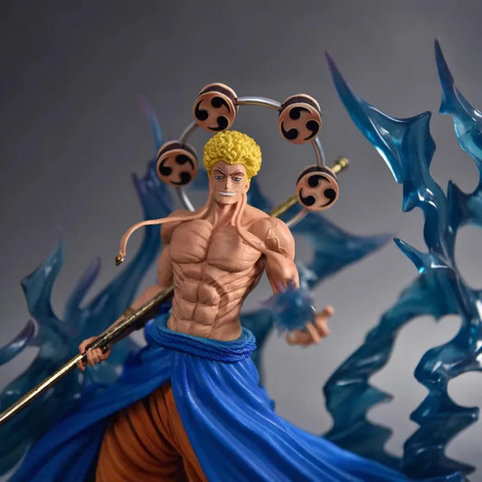 One Piece Gk Enel Three Head Sculpt Light Up Action Figure Statue Collectible Model Desktop Ornament For Anime Fans Wholesale