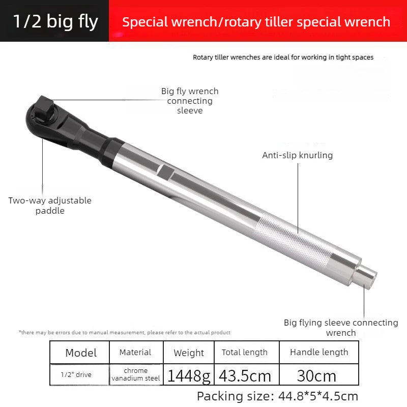 Universal Offset Impact Extension Wrench High Torque Ratchet Tool for Automotive Tight Space Repair - DIY Professional Mechanics