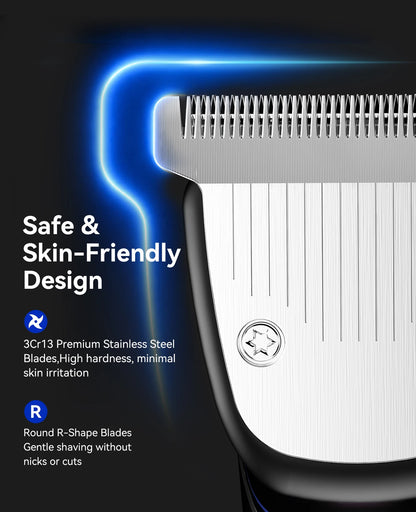 Kensen S38 Electric Hair Trimmer for Men 6 in 1 Body Hair Shaver Nose Beard Trimmer IPX6 Waterproof Hair Cutting Machine Barber