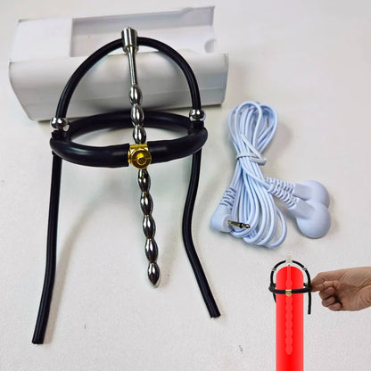 Electroshock Defensa E stim Host Electric Shock Penis Plug Cockring Chastity Cage Anal Plug Nipple Clamp E-stim Bdsm Toy for Sex