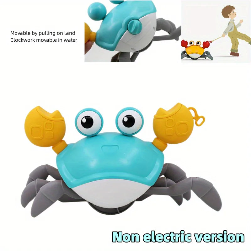 Interactive Escaping Crab Toy Induction Robot Crab Auto Obstacle Avoidance Electronic Pet with Music LED Lights Rechargeable 14+