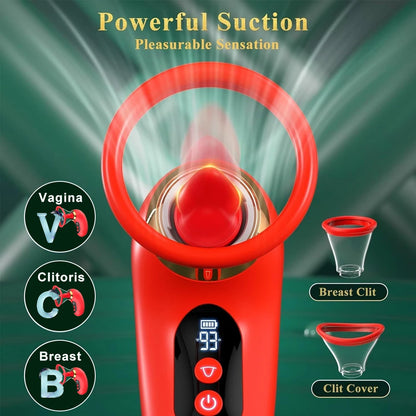 Sucker Tongue Licking Vibrator App Control Female Orgasm Vagina Nipples Clitoris Stimulator Masturbator  Sex Toy for Women