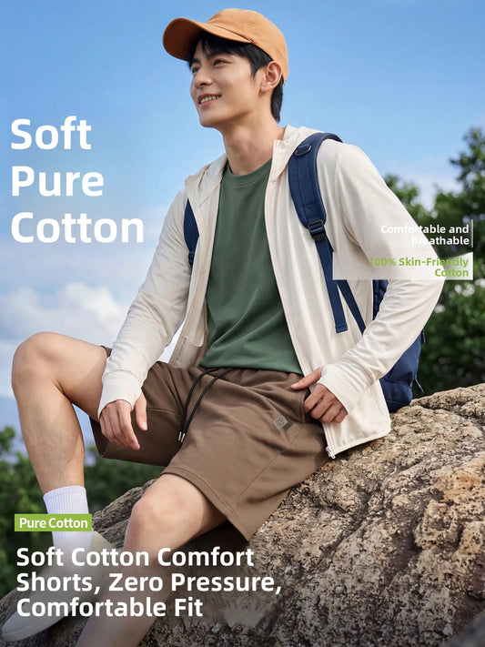 Baleno Men's Basketball Shorts Pure Cotton Sporty Casual Grey Summer Leisure Loose Fit Elastic Waist Short Length Pants
