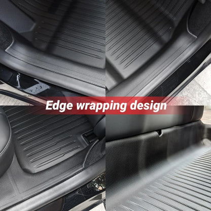 For 2024 Tesla Model 3 Highland Floor Mats with Door Sill Protector Full Cover Floor Liners with Front Rear Cargo Liner Seatback