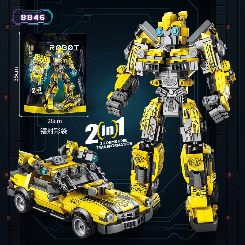 Lewan 2077 Steel Mech American Team Killer Assembled Building Blocks Boy Toy Gift Compatible with Lego