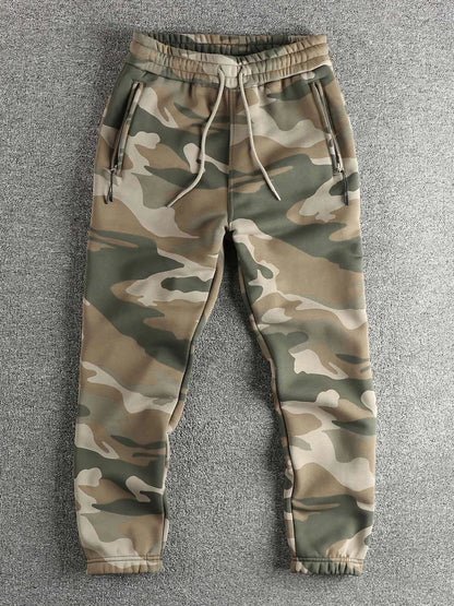 Thickened American Style Casual Camouflage Pants Men's Slim Fit Sports Joggers Long Trousers Wear Resistant Autumn Winter