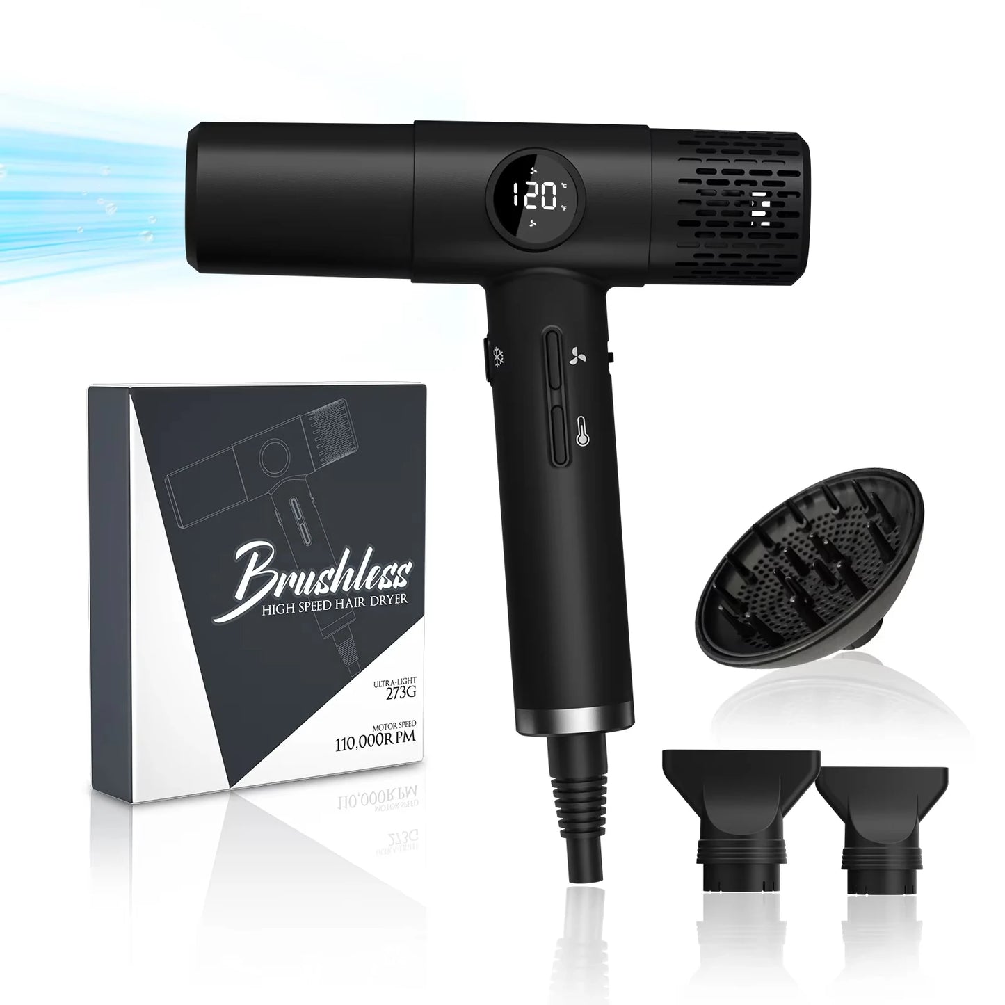 TINSOL Professional high-speed hair dryer with constant temperature for hair care salon tool home and travel portable hair dryer