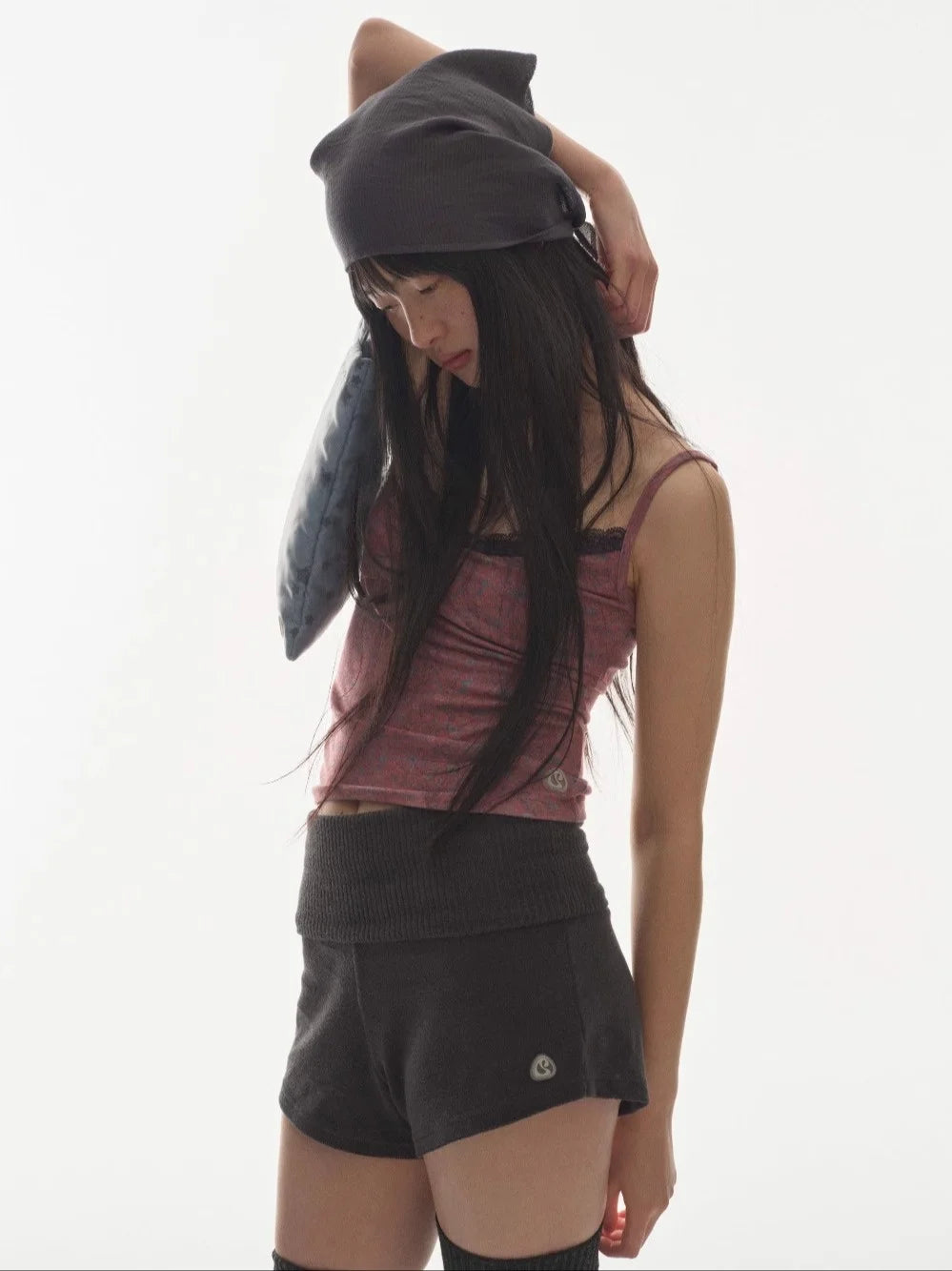 Street Style Sweet Floral Lace Trim Short Strap Vest Top Unique SEI Summer Pure Desire Sexy Floral Print Camisole for Women