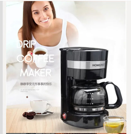220V HOMEZEST German Coffee Maker Automatic Drip Machine for Home Mini Tea Pot CE