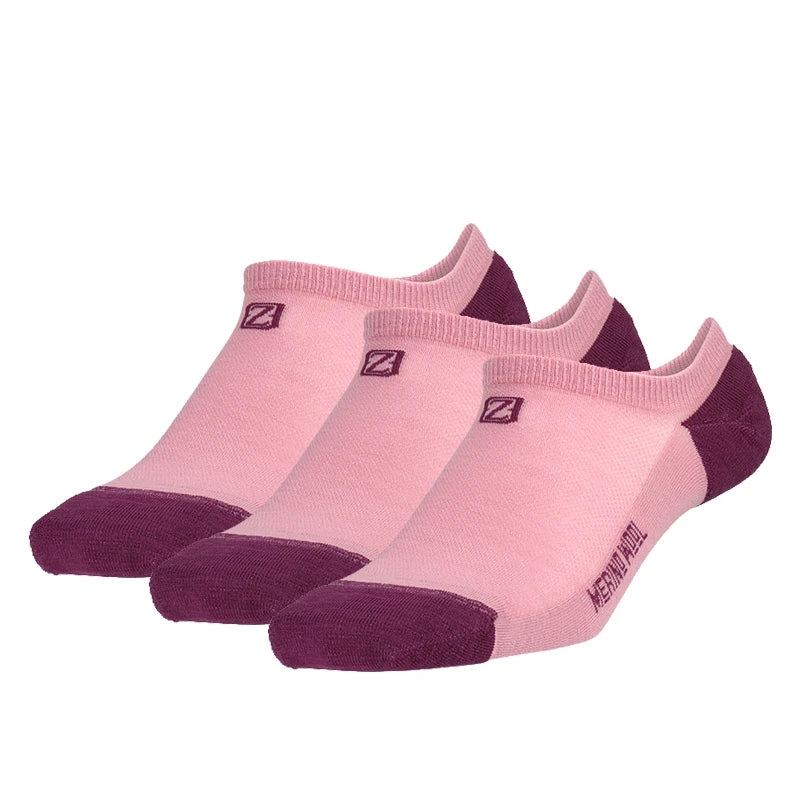 ZEALWOOD Merino Wool Running Socks Men Women No Show/Ankle/Crew Anti-blister Cushion Athletic Socks Ultra-Light Tennis 1/3 Pairs