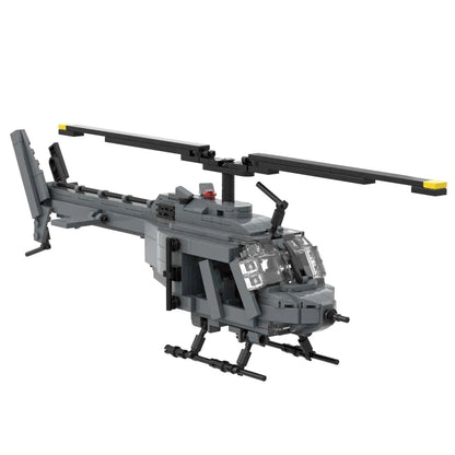 US Army UH-1D OH-58A/D Helicopter Building Blocks Vietnam War Aircraft Bricks Model Toys For Collection