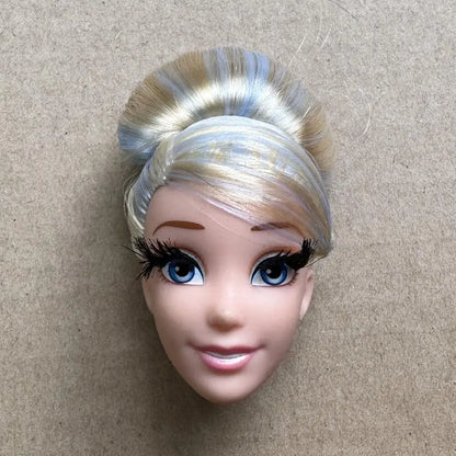 1/6 Vintage Doll Heads Mermaid Racer Super Model Princess For 30cm Solid Male Female Children Playing Birthday Gifts