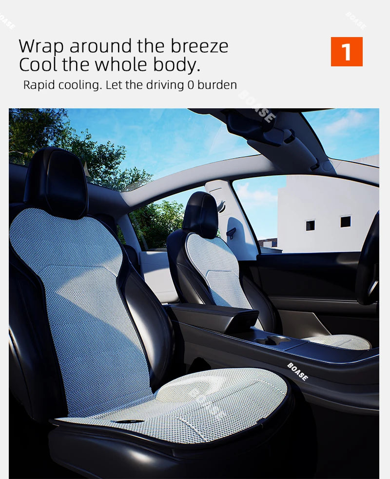 For Tesla model 3 Y ventilation Seat Cushion DC 12V Spacer Car Summer Cool Air Seat Cushion Fast Blowing Ventilation Seat Coolin
