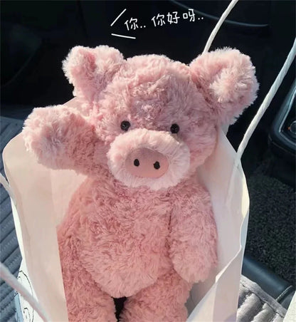 JC Ultra Soft Plush Toys Pig/Cat/Bear Cute Stuffed Animals Cuddly Emotional Companion Perfect Gift for Kids Adults Home Decor