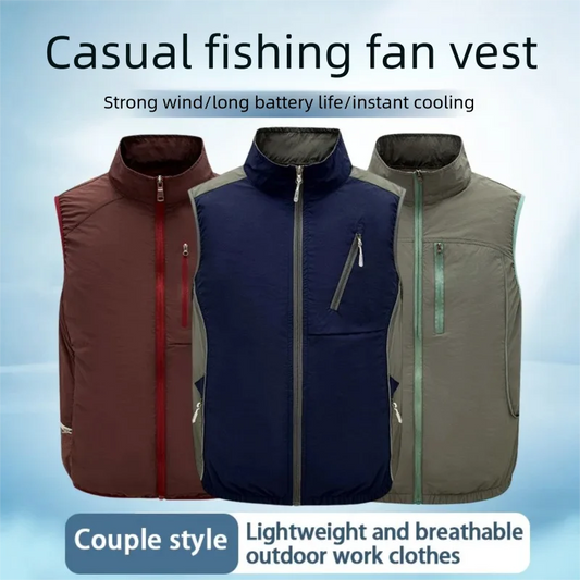 Summer USB Refrigeration Air Conditioning Clothes Men's Outdoor Cooling Fishing Vest Outdoor High-temperature Resistant Workwear