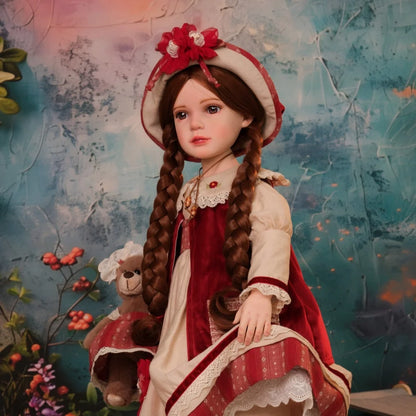 Cloveray 28 inch Large Size Original Realistic Vinyl Doll Retro Vinyl Cloth Body Doll High Quality Handmade Collectible Art Gift