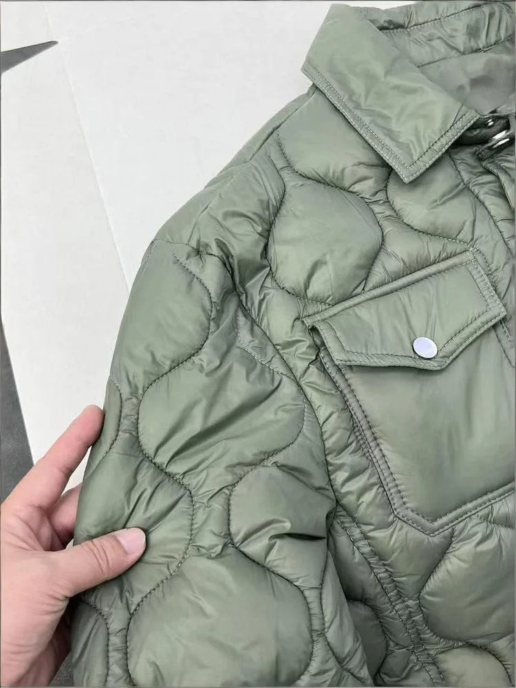 Autumn Winter Mens Parkas Single Breasted Warm Comfortable Windproof Nylon Padded Jacket Turndown Collar Casual Outerwear Male