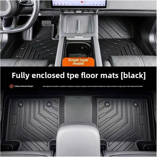 TPE Floor Mats for Zeekr 7X 2024-2026 All Weather Custom Fit Car Accessories Waterproof Non-Slip Eco-Friendly Auto Interior Pads
