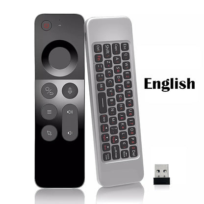 MRSVI Replacement Voice Air Mouse Remote Control W3 2.4G Dongle Handheld Portable Mini Wireless Keyboard for Android TV BOX,PC