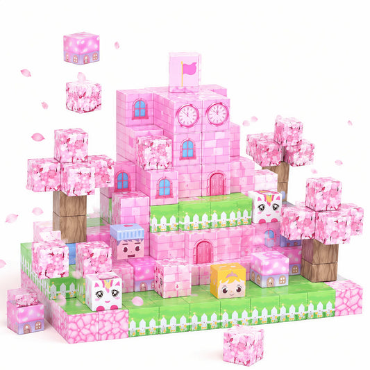36-128 Pcs Magnetic Building Blocks Kids Magnetic Toys Cool Construction Toys Safe ABS Travel Set Xmas Halloween Gift