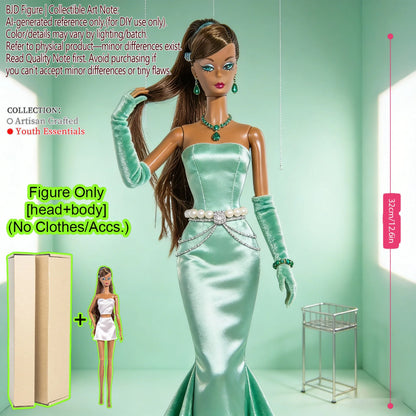 12 Inch 1/6 Fashion Supermodel BJD MJD Doll Ball Joint Articulated Figure Fluffy Stylable Hair Collect No Clothes