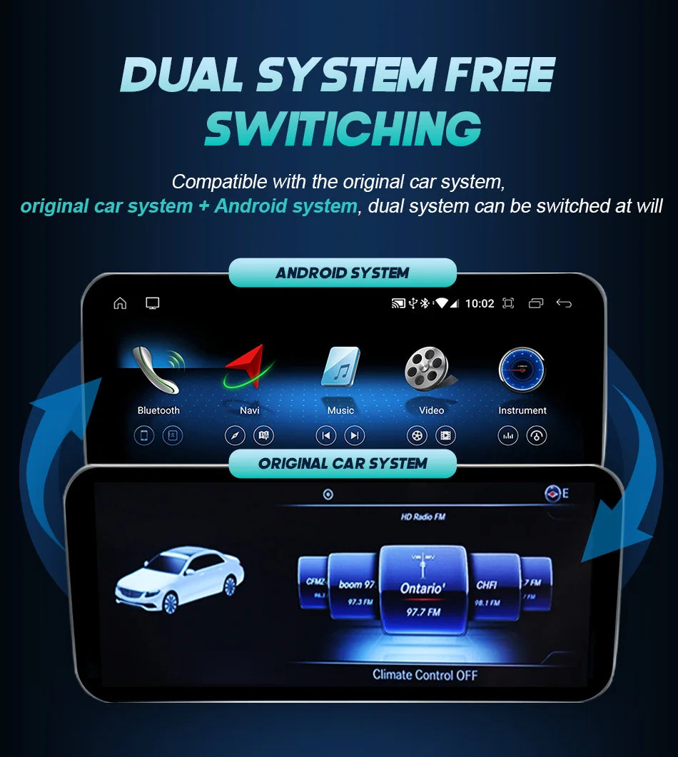 Android Auto Wireless CarPlay For Mercedes Benz C Class W205 GLC X253 V W446 Car Multimedia Navigation GPS DSP Qualcomm 680