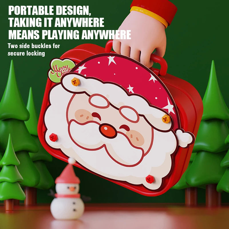 Christmas Pretend Repair Toolbox Children DIY Assembling Electric Drill Screwdriver Toy Kit Educational Toy Kid Birthday Gifts