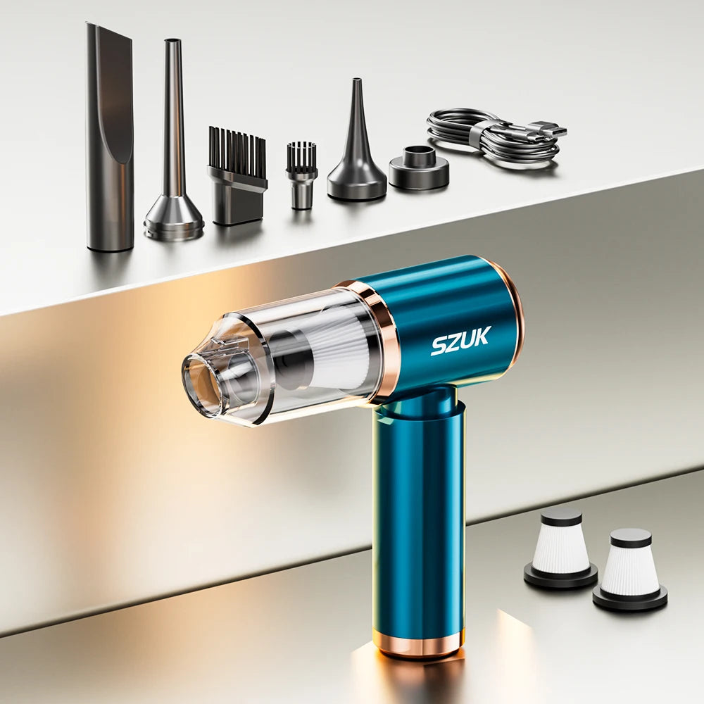 SZUK Mini Car Vacuum Cleaner 165000Pa Powerful Vacuum Cleaner Strong Suction Handheld Portable Wireless Vacuum Cleaner for Car