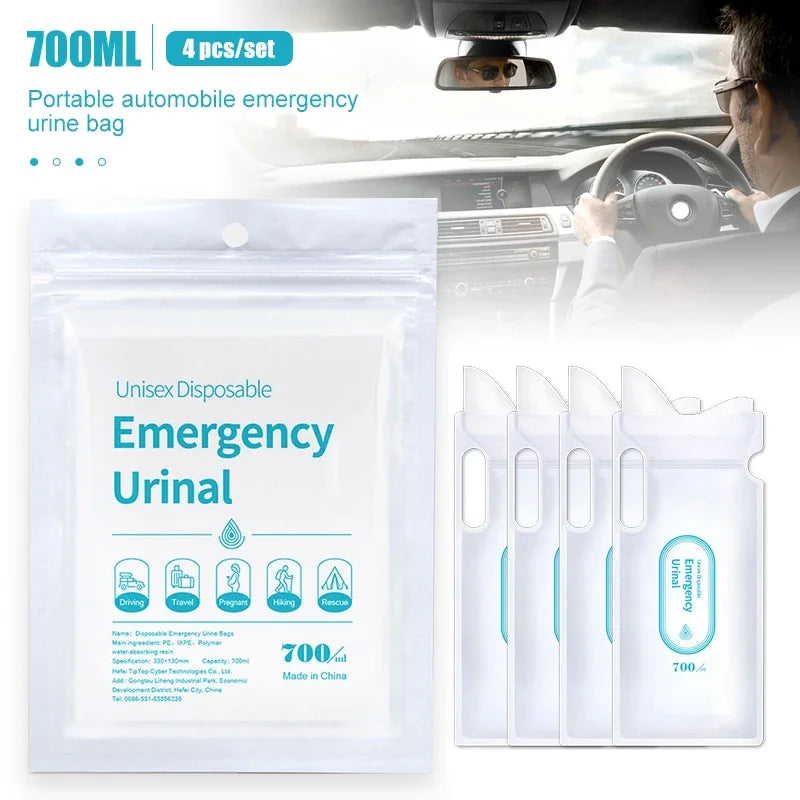 700ml 12pcs Outdoor Travel Emergency Portable Car Urinal Vomit Bags Mini Mobile Toilets Handy Unisex Disposable Toilet Bag