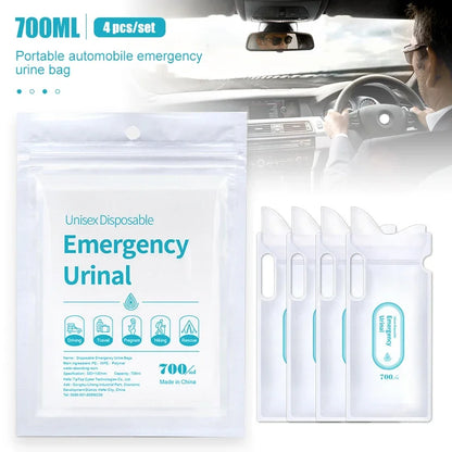 700ml 12pcs Outdoor Travel Emergency Portable Car Urinal Vomit Bags Mini Mobile Toilets Handy Unisex Disposable Toilet Bag