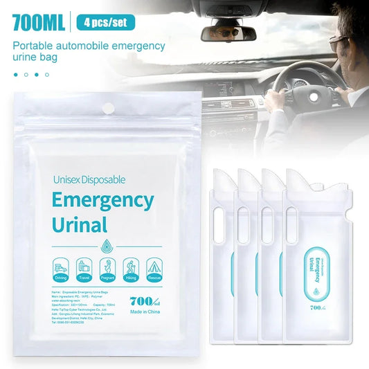 700ml 12pcs Outdoor Travel Emergency Portable Car Urinal Vomit Bags Mini Mobile Toilets Handy Unisex Disposable Toilet Bag