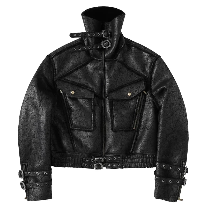 Nerazzurri Autumn Winter Thick Warm Windproof Black Faux Sheepskin Coat Women Zipper Luxury Menswear Clothes Fluffy Jacket 2026