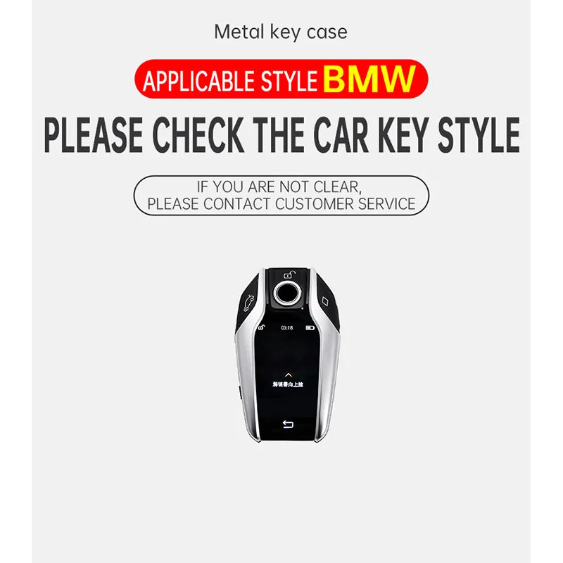 LED Display Metal Car Key Case Holder Shell Cover For BMW 5 7 Series G11 G12 G30 G31 G32 I8 I12 I15 G01 G02 G05 G07 X3 X4 X5 X7